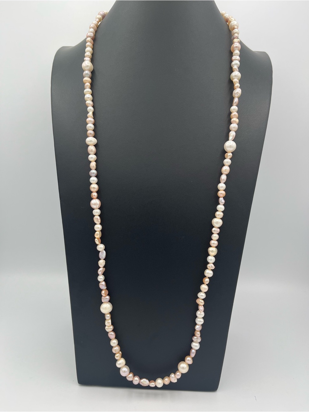 Luxe 60g Multi-Color Freshwater Baroque Pearl Endless Rope Necklace